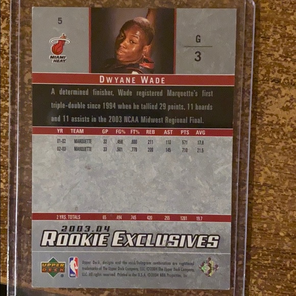 DWAYNE WADE ROOKIE EXCLUSIVES - Picture 2 of 2